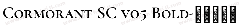 Cormorant SC v05 Bold字体转换